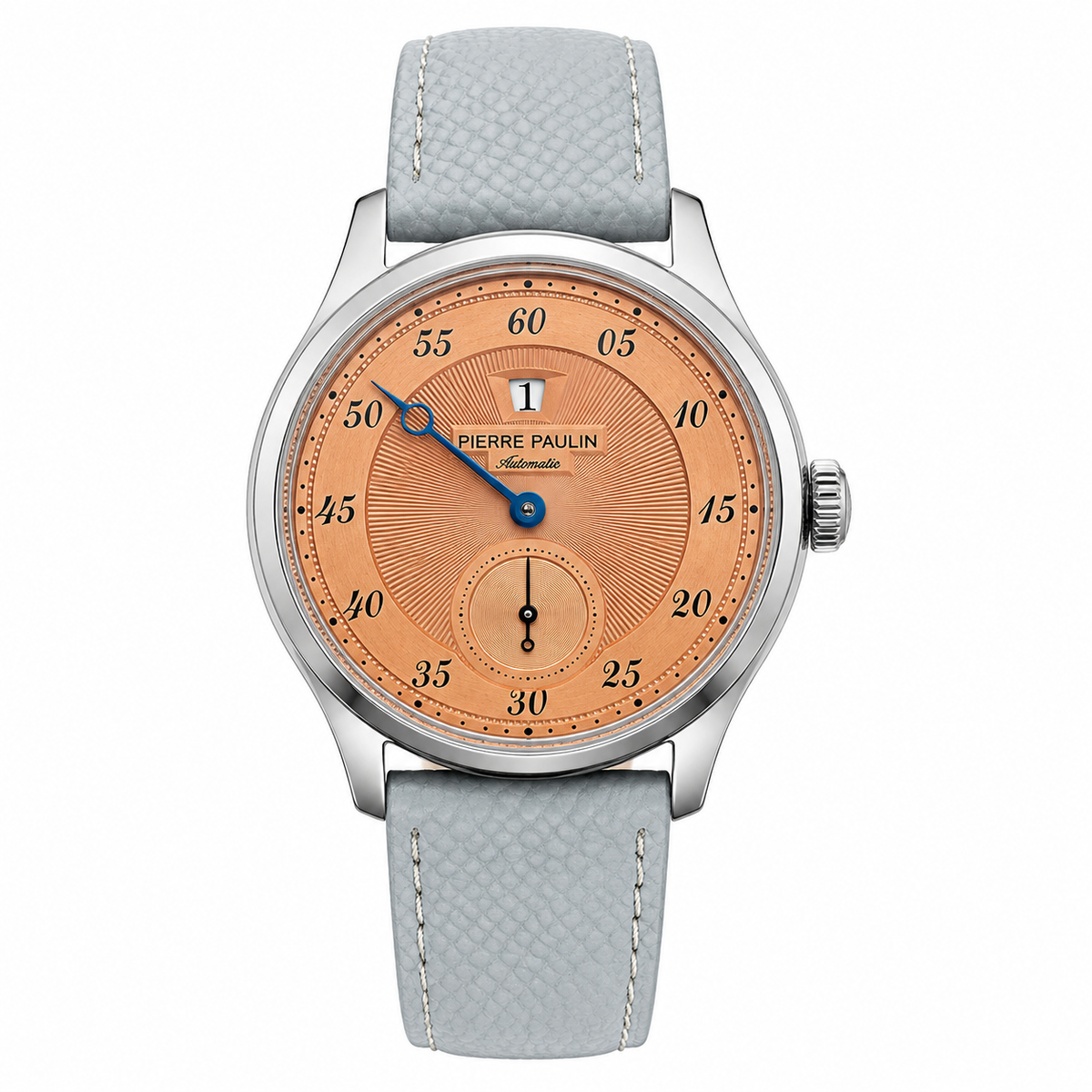 Pierre Paulin Jumping Hour Men's Automatic Watch 38mm – ST17 Salmon Dial Vintage Date