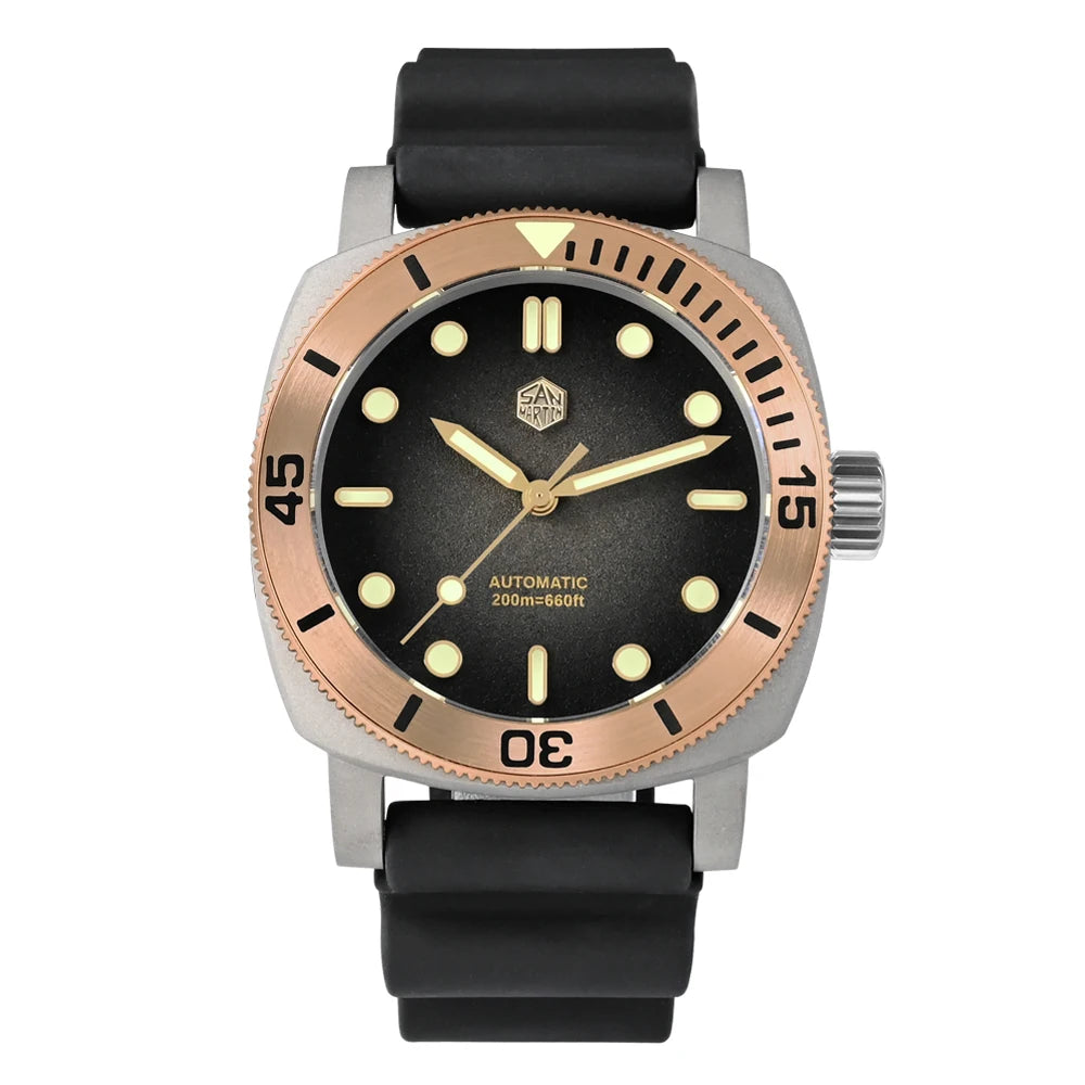 San Martin 42mm Titanium Diver Watch – NH35 Automatic 200M Waterproof Sapphire Bronze Bezel