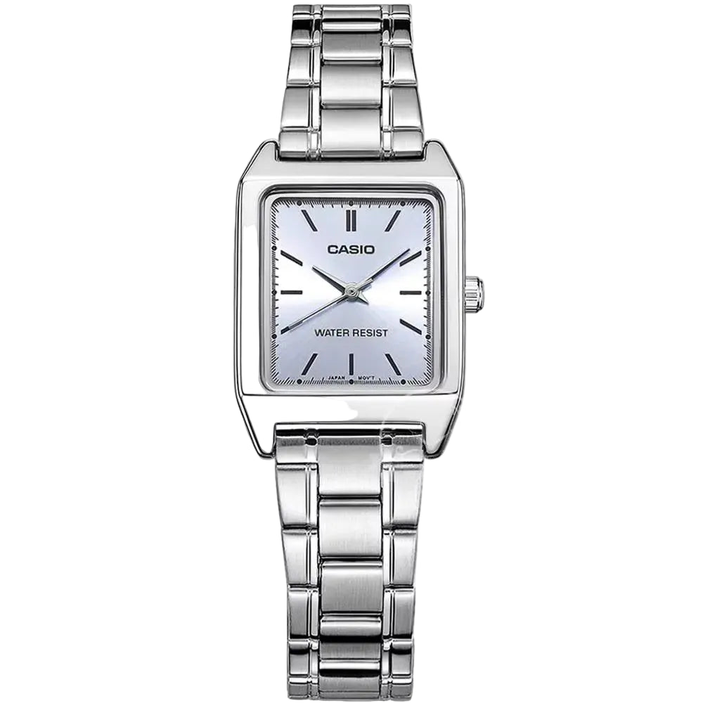 Casio Women’s Quartz Watch – Luxury Tonneau Stainless Steel Waterproof Ladies Wristwatch LTP-V007D