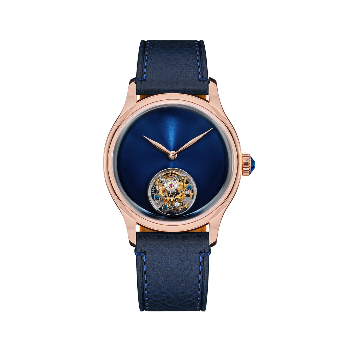 Sugess 38mm Tourbillon Men’s Watch – Minimalist Mechanical Handwind with Dome Sapphire Crystal