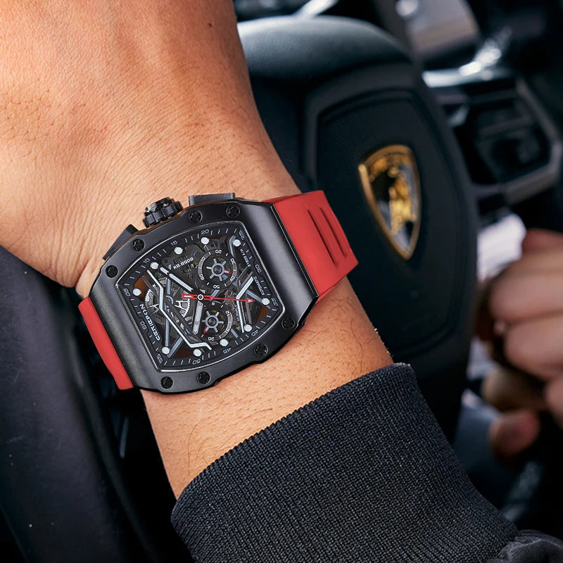 Luxury Men’s Automatic Watch – Richard Style, Stainless Steel, Waterproof