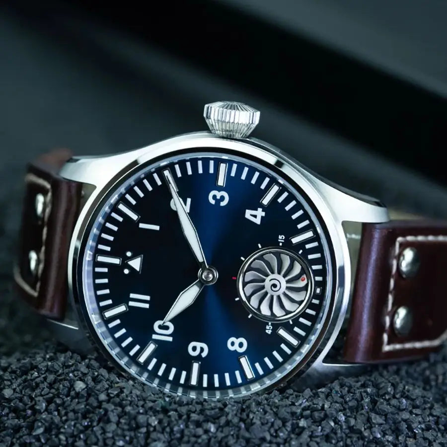 Hruodland Pilot Men's Manual Mechanical Watch – ST3620 Sapphire BGW9 Luminous 5Bar