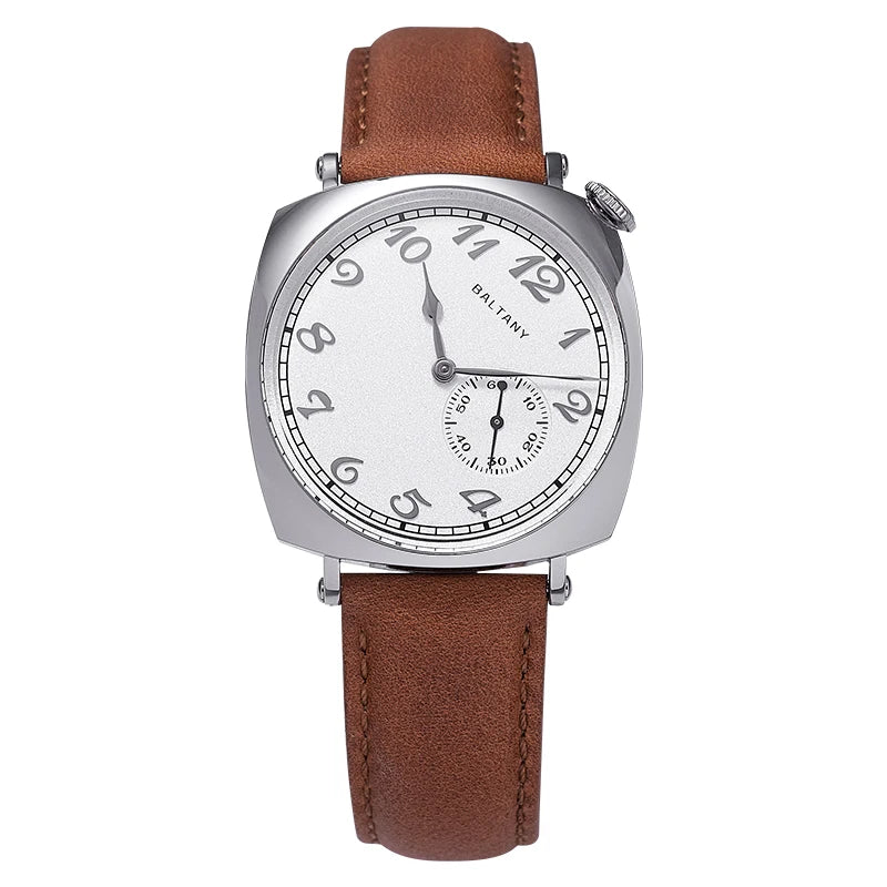 Baltany S4046 Men’s Automatic Watch 38mm – Cushion Case, Sapphire Crystal, Stainless Steel, Water Resistant