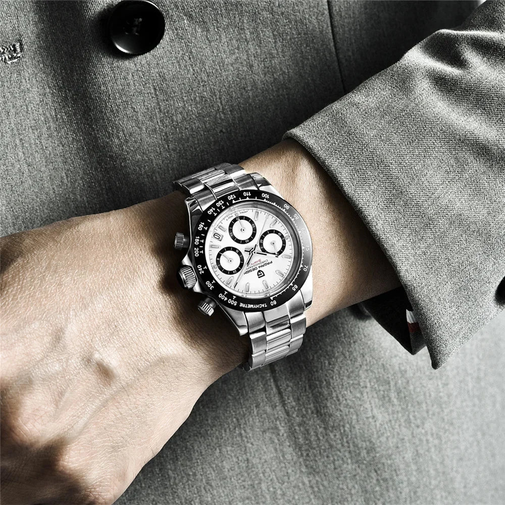 PAGANI DESIGN Men's Chronograph Quartz Watch – Sapphire, Stainless Steel, VK63