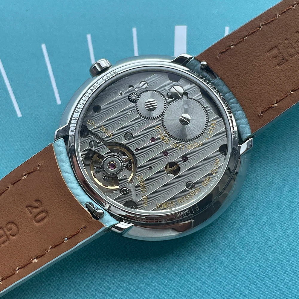 Pierre Philippe Ultra-Thin Manual Mechanical Watch 38mm – Men’s Business Dress Watch with Salmon Dial