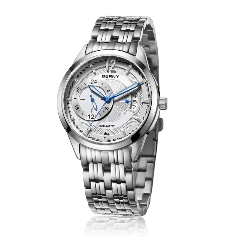 BERNY Men's Automatic Mechanical Watch – Multifunction Luminous Calendar Waterproof