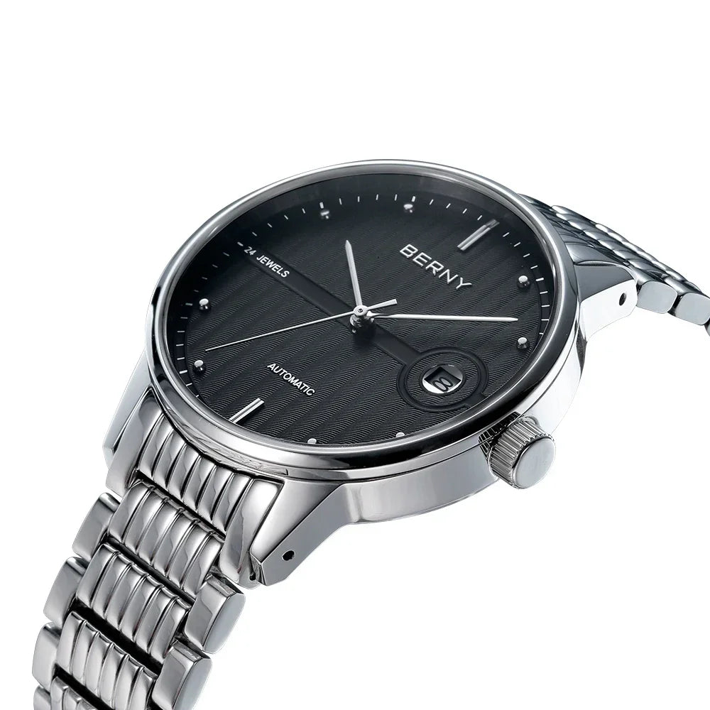 BERNY Automatic Watch – Miyota 9015 Sapphire Stainless Steel 5ATM Unisex
