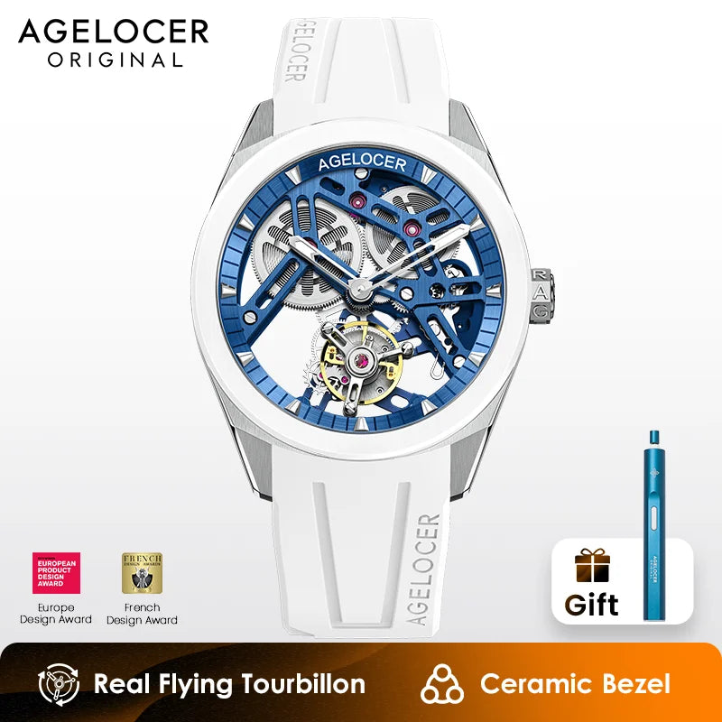 AGELOCER Men’s Tourbillon Watch – 80 Hour Power Reserve, Sapphire, 42mm