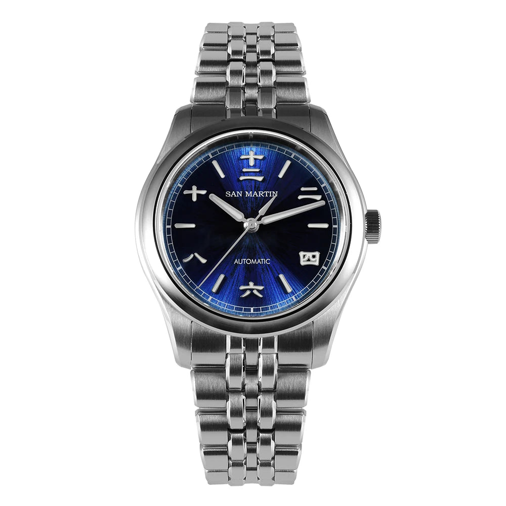 San Martin SN0144CG Men's Automatic Watch 39mm – Miyota 90S5 Sapphire 10Bar Enamel Dia