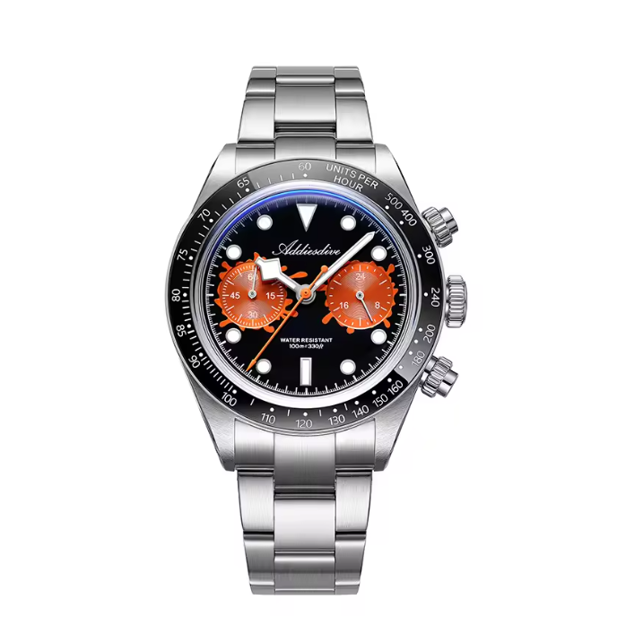 Addiesdive AD2520 Chronograph Watch – VK64 Quartz, 100M Waterproof