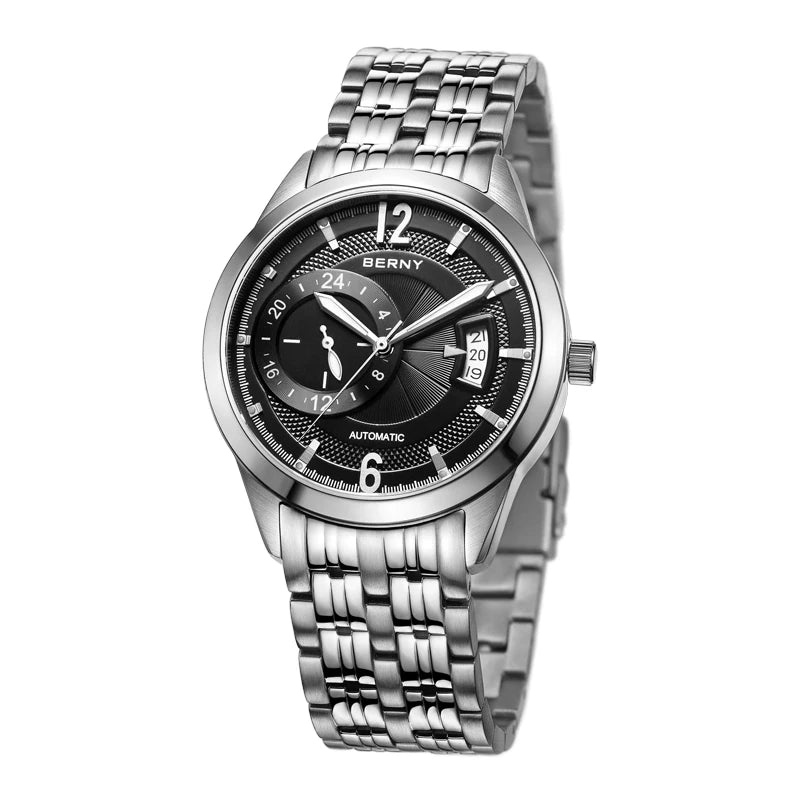 BERNY Men's Automatic Mechanical Watch – Multifunction Luminous Calendar Waterproof
