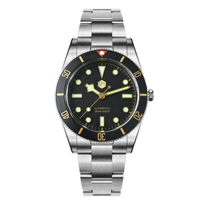 San Martin SN0138 37mm Vintage Diver Watch – ST2130 Automatic Men’s Watch with Sapphire Crystal & 200M Water Resistance