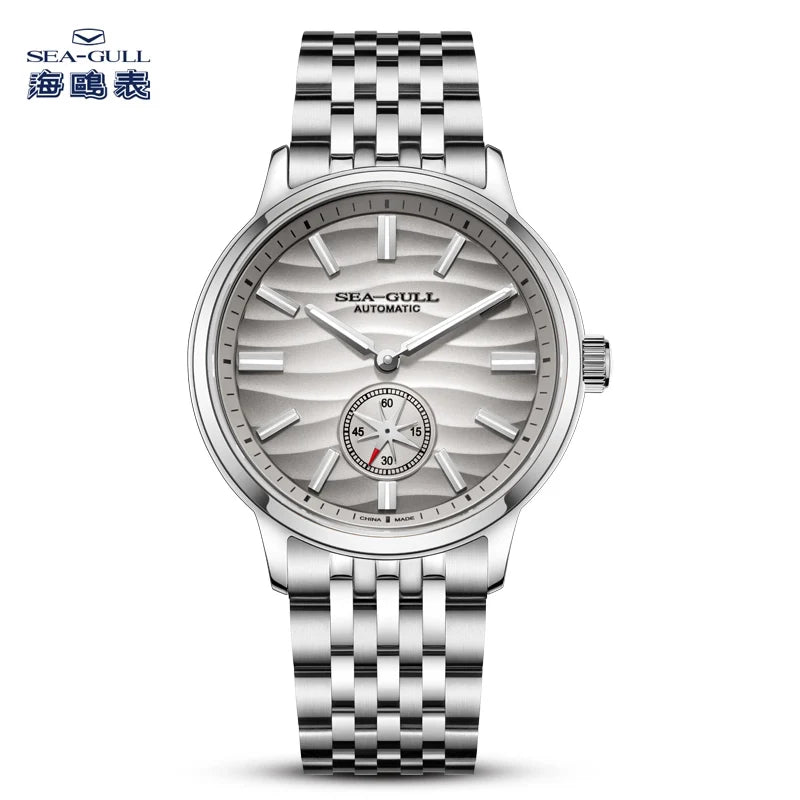 Seagull 6180 Men’s Automatic Watch 39.5mm – Stainless Steel, Sapphire Crystal, Luminous Bracelet