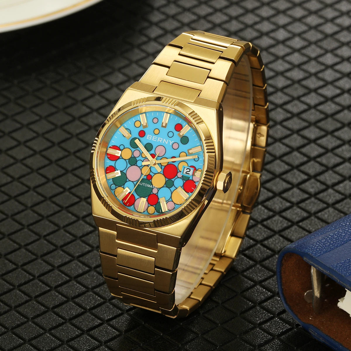 BERNY PT5000 Automatic Men’s Watch – Sapphire, 5ATM, Stainless Steel