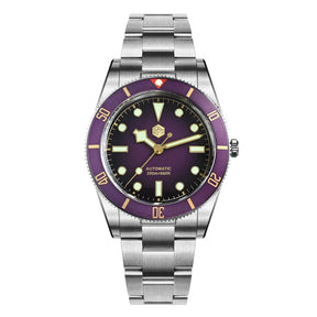 San Martin SN0138 37mm Vintage Diver Watch – ST2130 Automatic Men’s Watch with Sapphire Crystal & 200M Water Resistance