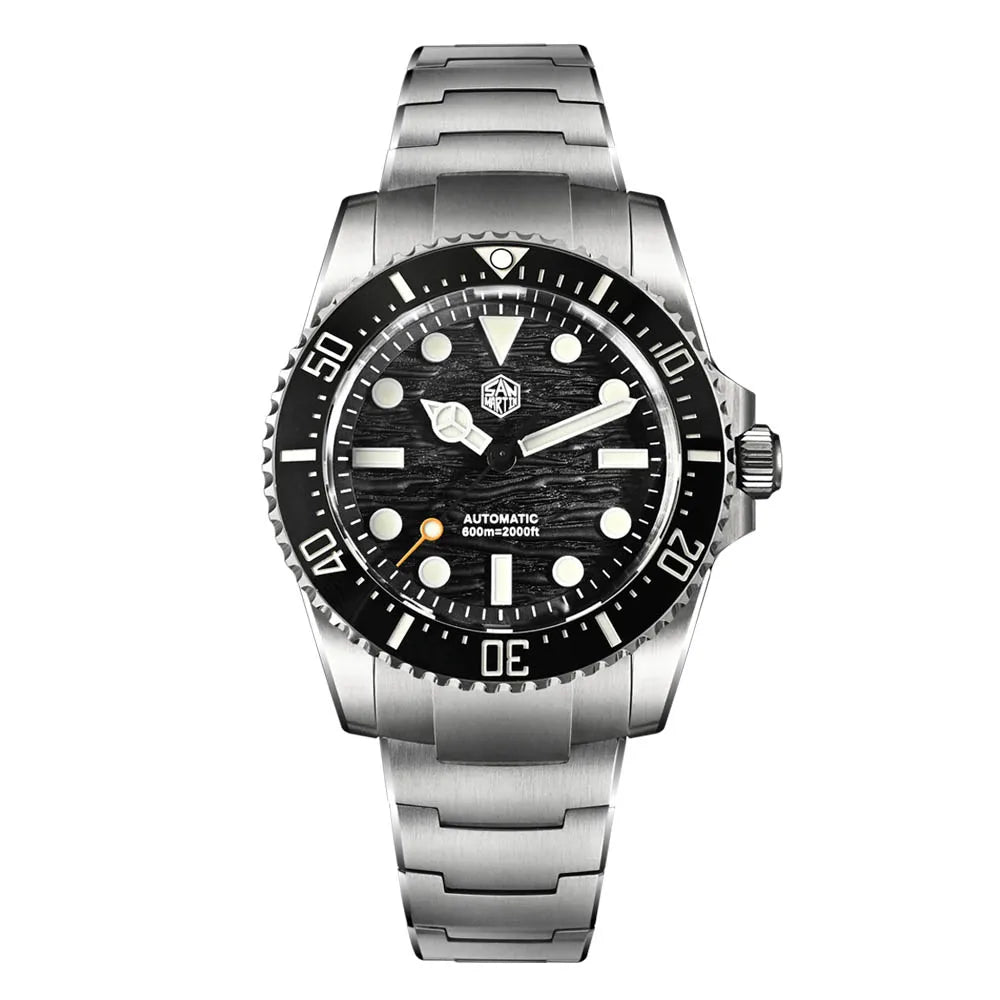 San Martin SN0126 42mm Men’s Diver Watch – Wave Texture Dial, Miyota 90S5, 600M Waterproof