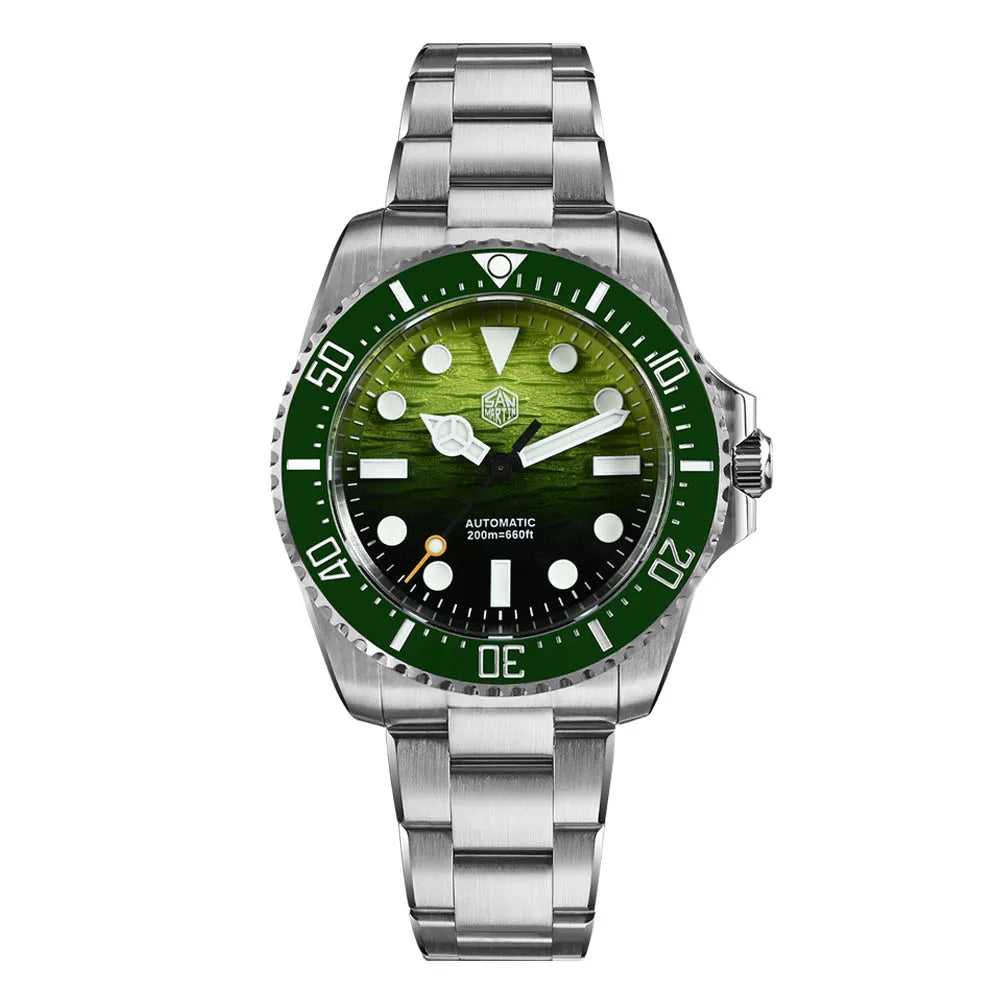 San Martin SN0126 42mm Men’s Diver Watch – Wave Texture Dial, Miyota 90S5, 600M Waterproof