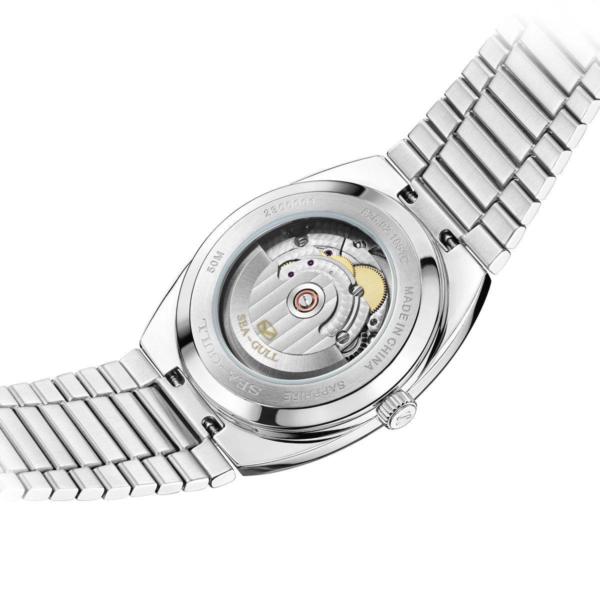 Seagull Men's/Women's Watch 1051C: 36mm 316L Stainless Steel, Sapphire Crystal, Automatic Calendar