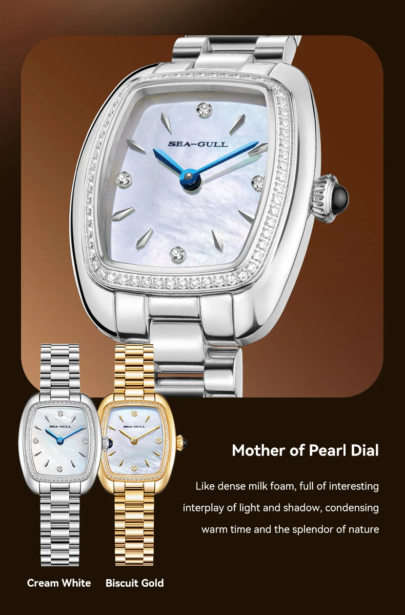 Seagull Women’s Quartz Watch – E1081L Stainless Steel Fashion Watch