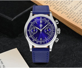 San Martin Men's Chronograph Quartz Watch – 38mm VK64, Sapphire Glass SN0101