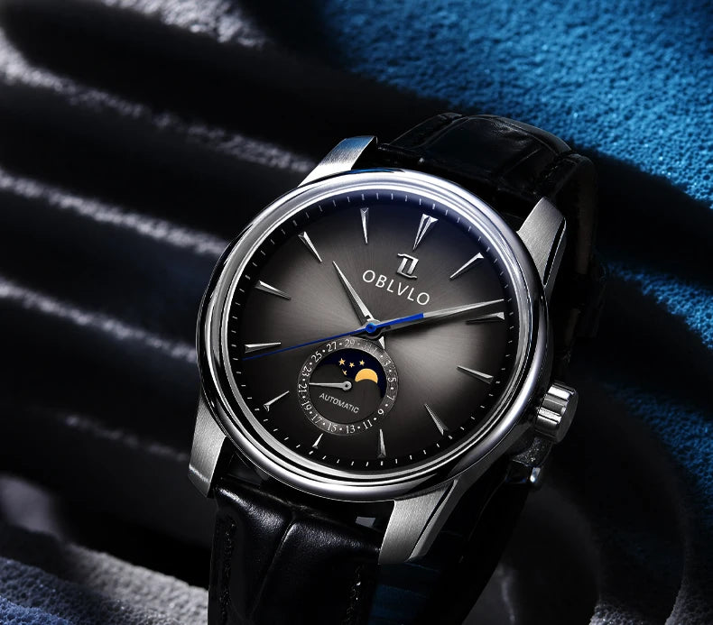 OBLVLO Men’s Automatic Moonphase Watch