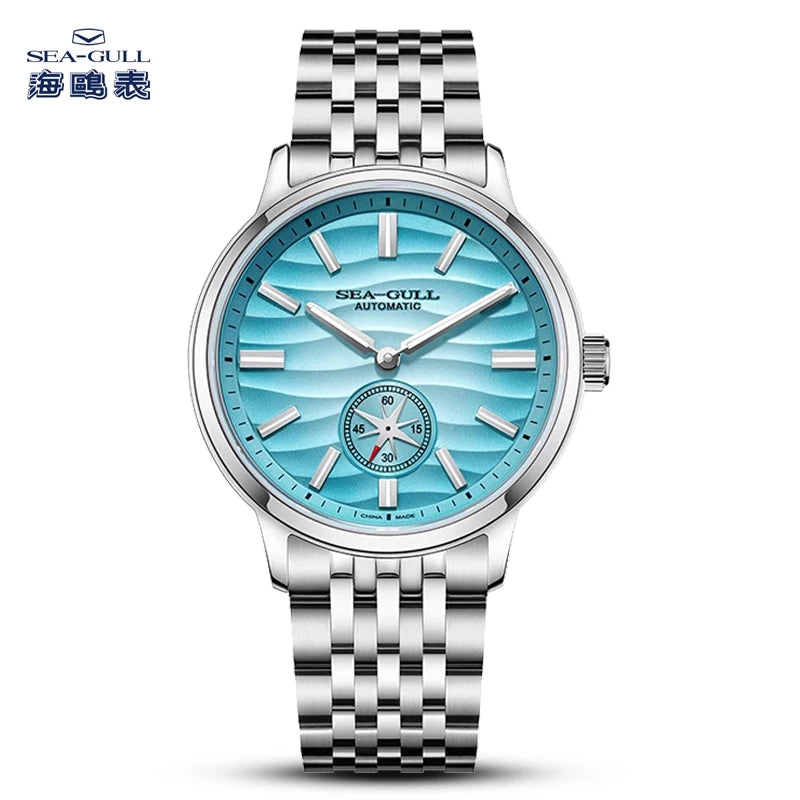 Seagull 6180 Men’s Automatic Watch 39.5mm – Stainless Steel, Sapphire Crystal, Luminous Bracelet