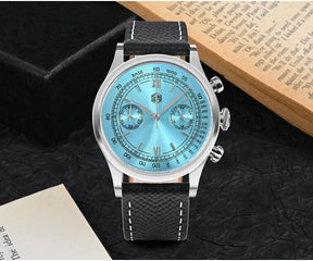 San Martin Men's Chronograph Quartz Watch – 38mm VK64, Sapphire Glass SN0101