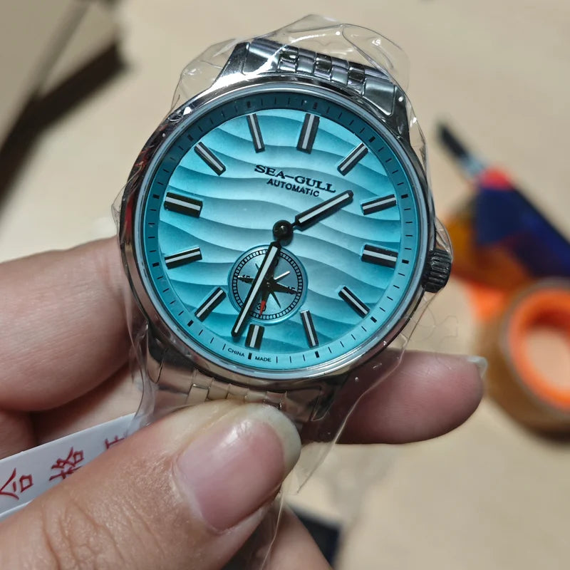 Seagull 6180 Men’s Automatic Watch 39.5mm – Stainless Steel, Sapphire Crystal, Luminous Bracelet