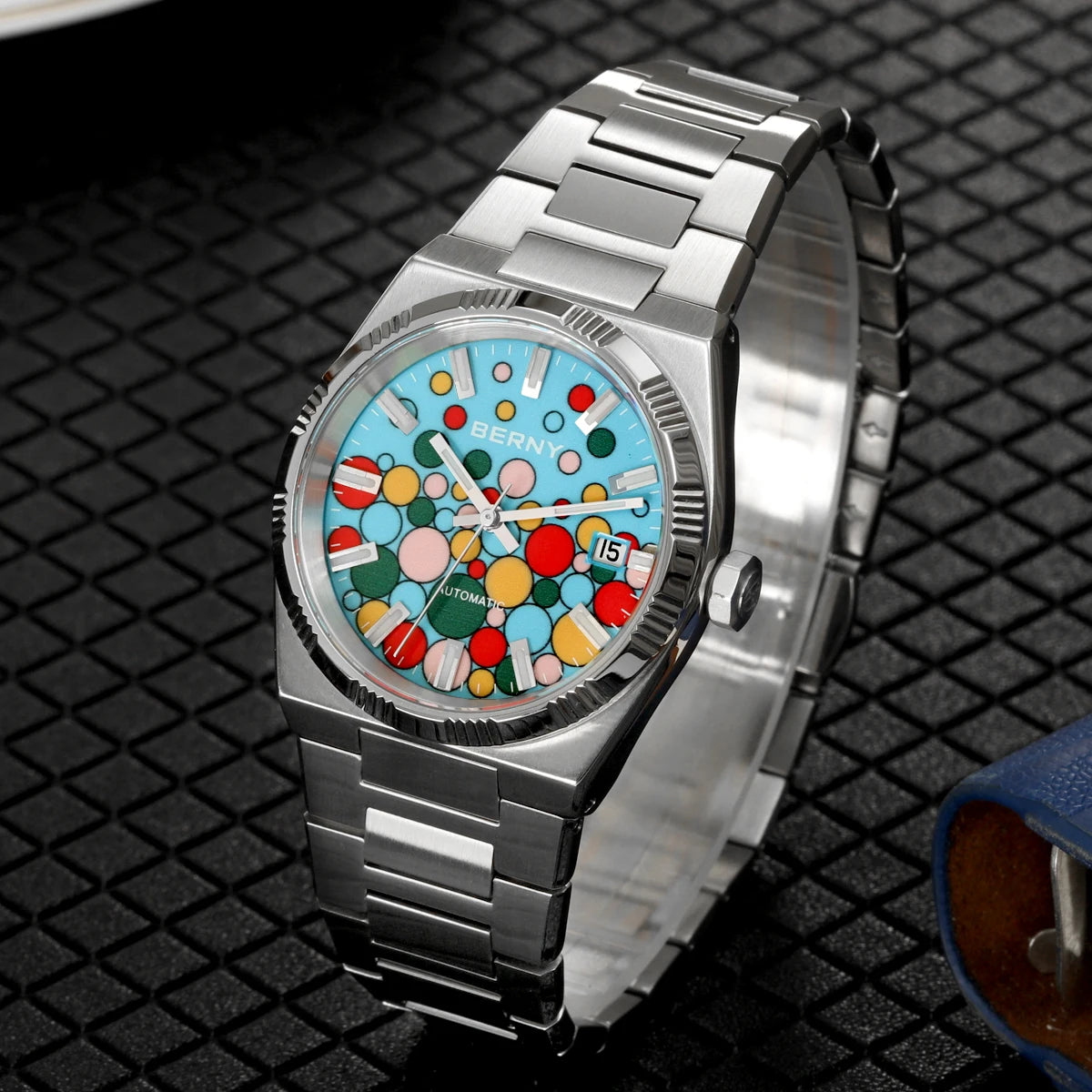 BERNY PT5000 Automatic Men’s Watch – Sapphire, 5ATM, Stainless Steel