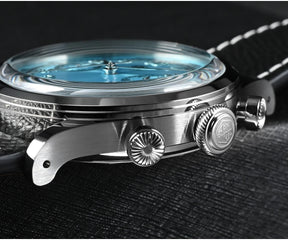 San Martin Men's Chronograph Quartz Watch – 38mm VK64, Sapphire Glass SN0101