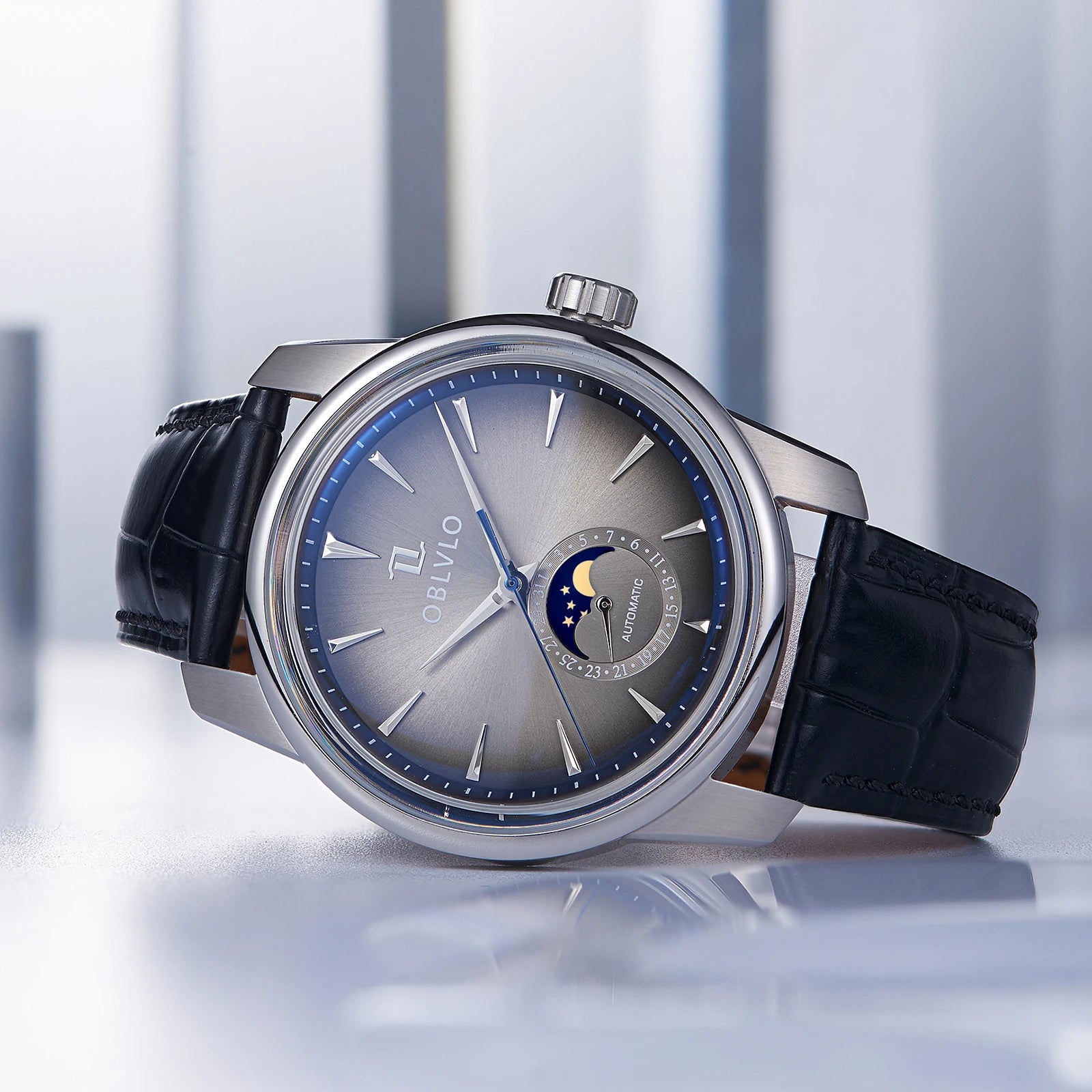 OBLVLO Men’s Automatic Moonphase Watch
