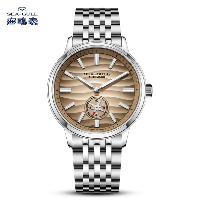 Seagull 6180 Men’s Automatic Watch 39.5mm – Stainless Steel, Sapphire Crystal, Luminous Bracelet
