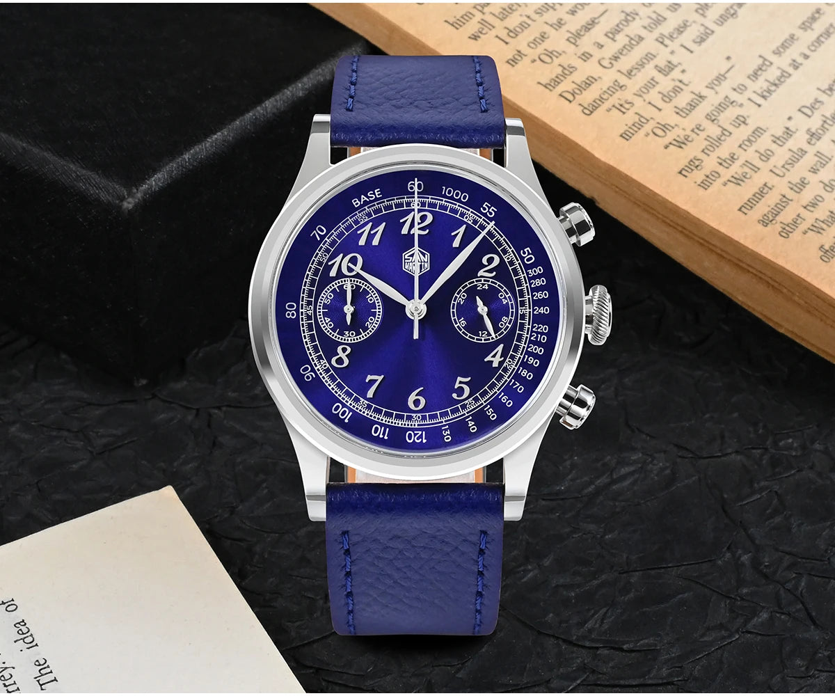 San Martin Men’s Quartz Chronograph Watch – 38mm, Sapphire Crystal