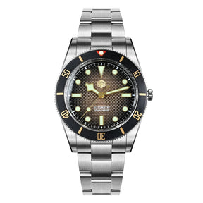 San Martin SN0138 37mm Vintage Diver Watch – ST2130 Automatic Men’s Watch with Sapphire Crystal & 200M Water Resistance