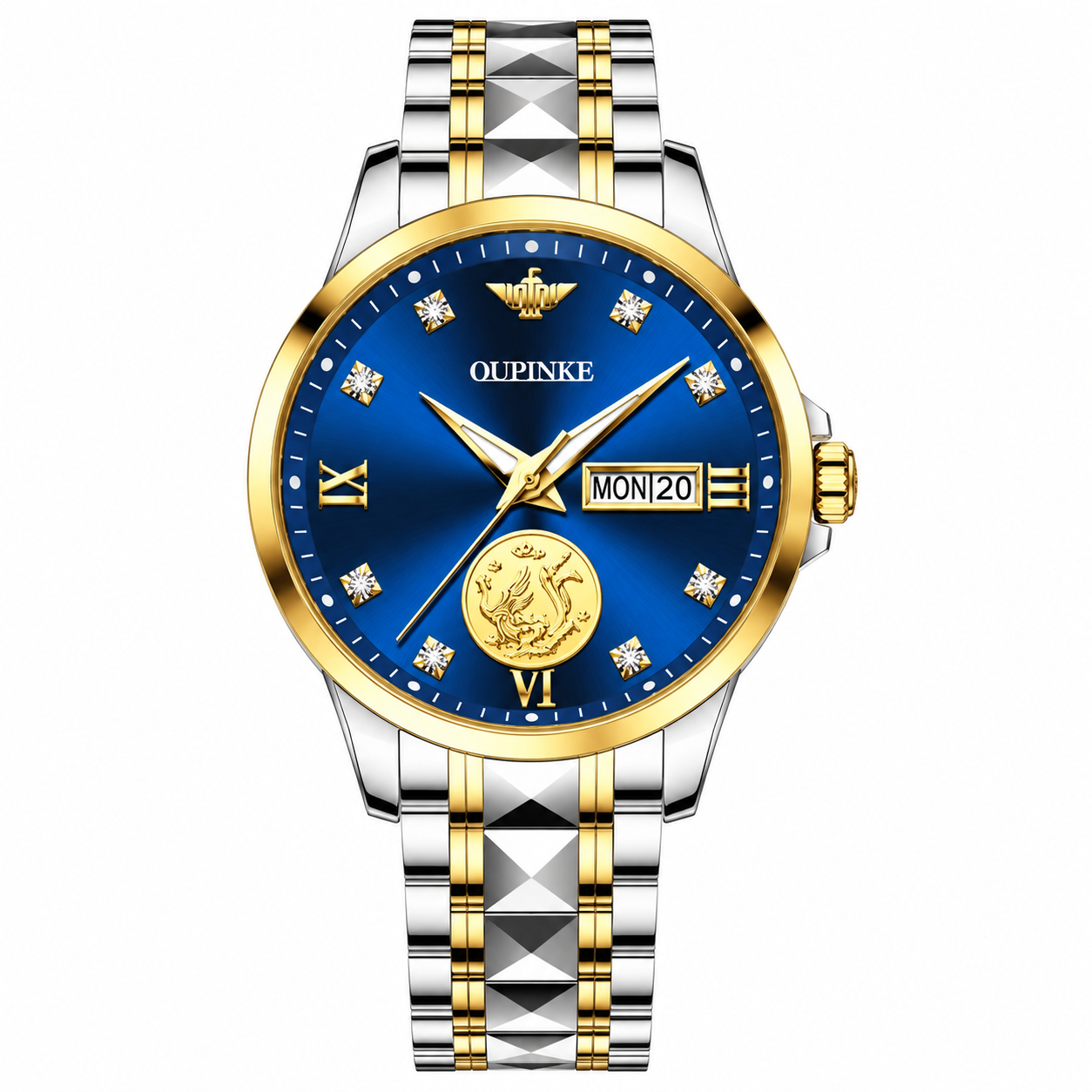 OUPINKE 3259 Women’s Automatic Watch – Gold Tone, Tungsten Steel Strap, Luxury Mechanical