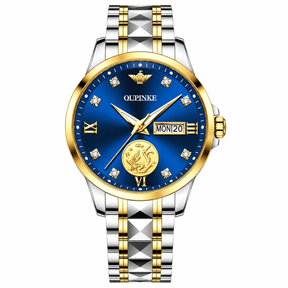 OUPINKE 3259 Women’s Automatic Watch – Gold Tone, Tungsten Steel Strap, Luxury Mechanical