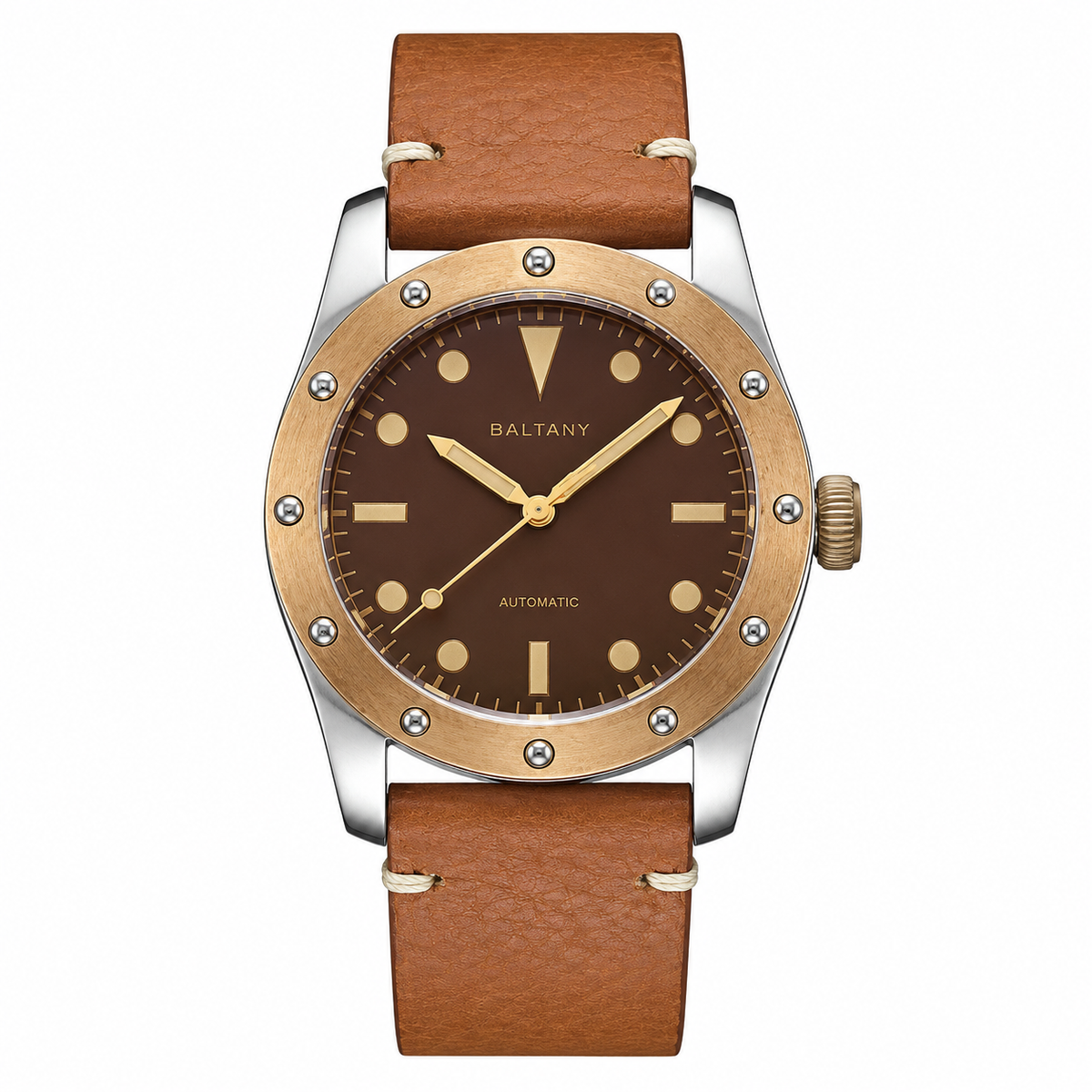 Baltany B4030 Bronze Automatic Watch – NH38 Luminous 20ATM Water Resistant