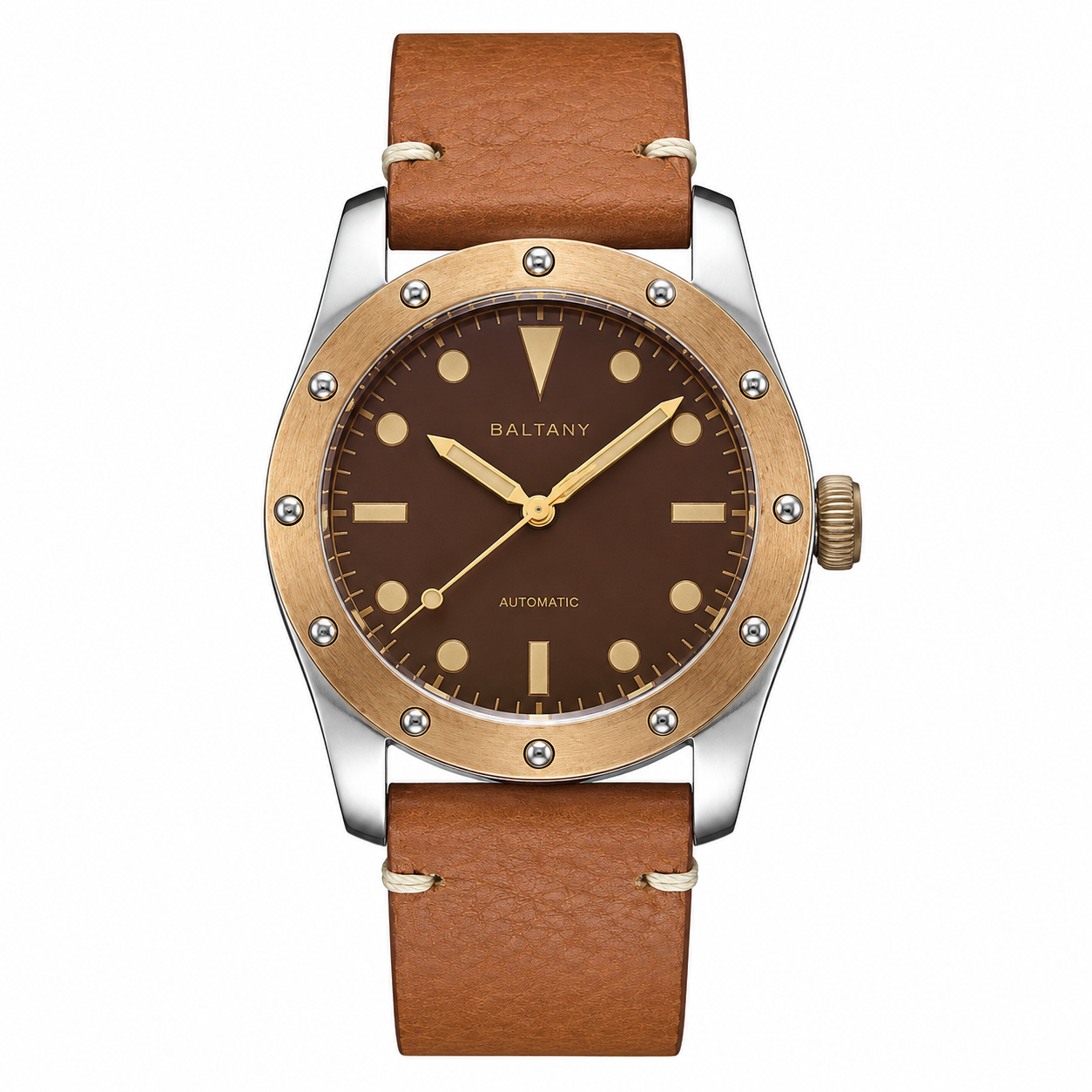 Baltany B4030 Bronze Automatic Watch – NH38 Luminous 20ATM Water Resistant