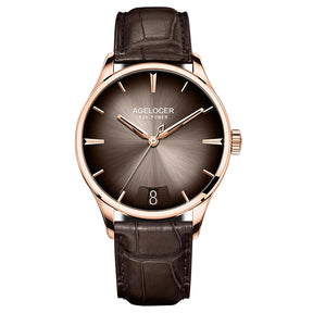 AGELOCER Budapest Men's Automatic Watch – Steel Strap Business Dress with Calendar