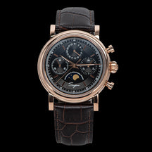 Sugess ST1908 Mechanical Chronograph Watch – Moonphase Vintage BK Dial Sapphire Crystal Waterproof Wristwatch