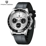 PAGANI DESIGN Men’s Meteorite Dial Quartz Chronograph Watch – Sapphire Crystal, Stainless Steel, 100M Waterproof