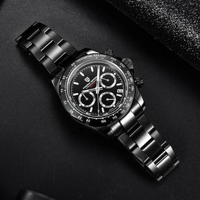 Pagani Design Men’s Chronograph Watch – Black Luxury Quartz, Waterproof