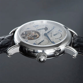 Sugess Seakors Men’s Tourbillon Watch – ST8007 Movement, Skeleton Dial, Moonphase, Sapphire Crystal, 316L Steel