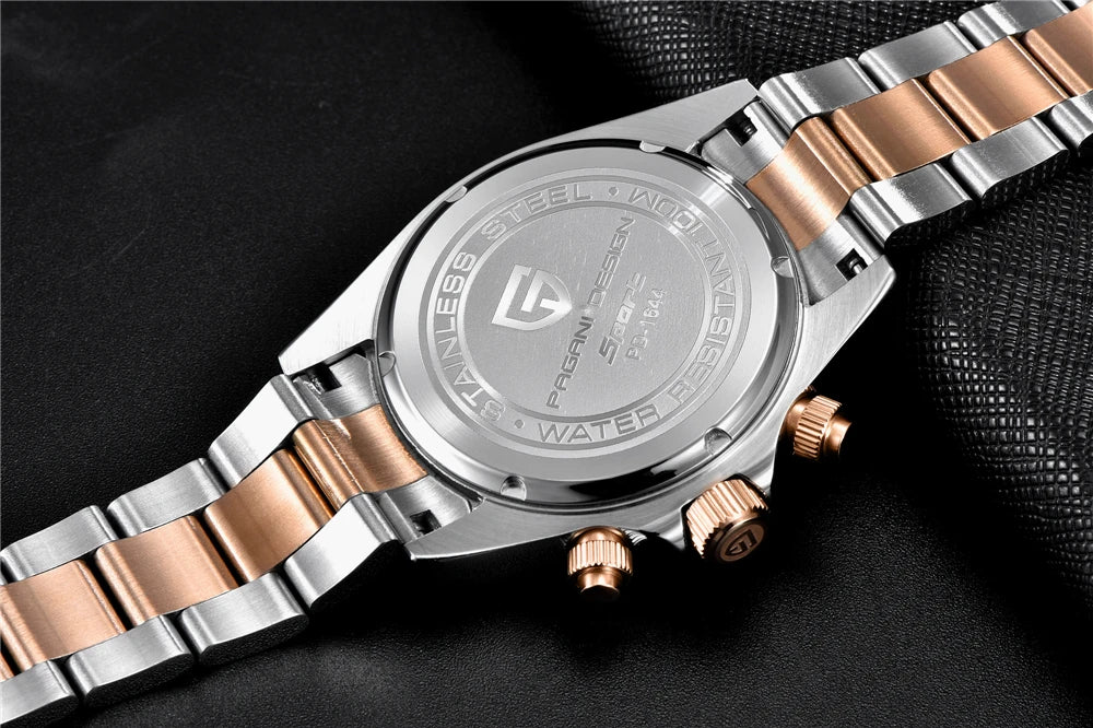 Pagani Design Men's Chronograph Watch – Quartz Sapphire Stainless Steel Waterproof 2026e