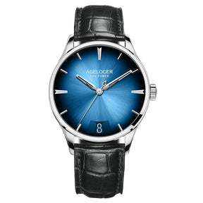 AGELOCER Budapest Men's Automatic Watch – Steel Strap Business Dress with Calendar