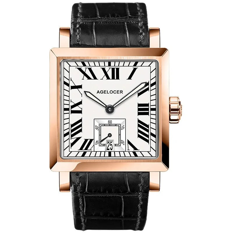 AGELOCER Codex Men's Automatic Watch – Square Luxury Business Dress