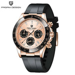 PAGANI DESIGN Men’s Meteorite Dial Quartz Chronograph Watch – Sapphire Crystal, Stainless Steel, 100M Waterproof