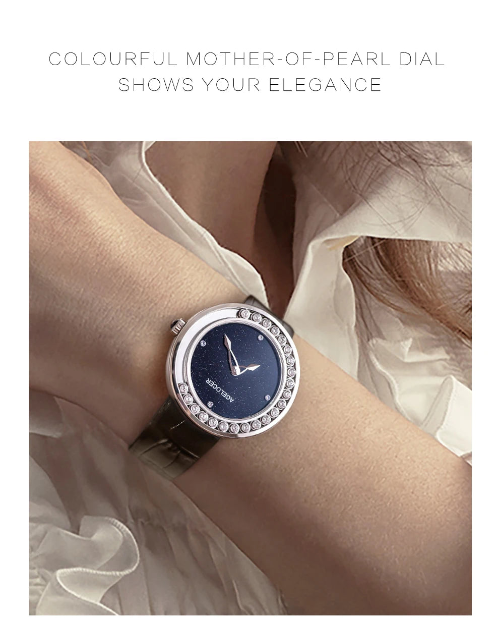 AGELOCER Baikal Diamond Women’s Watch – Luxury Quartz Wristwatch