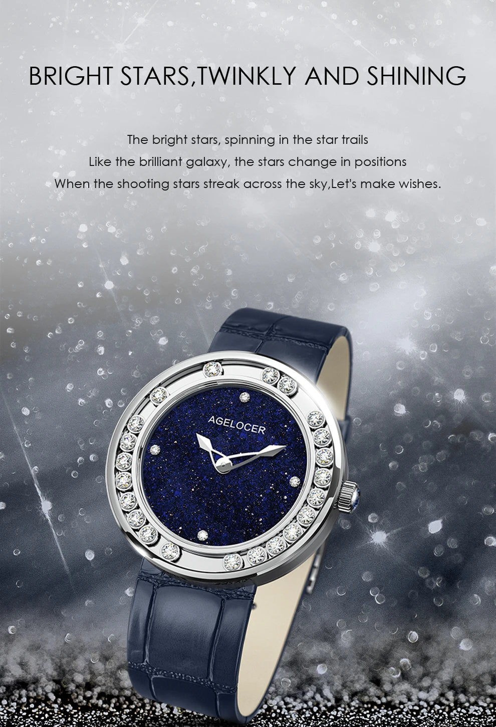 AGELOCER Baikal Diamond Women’s Watch – Luxury Quartz Wristwatch