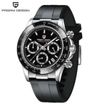 PAGANI DESIGN Men’s Meteorite Dial Quartz Chronograph Watch – Sapphire Crystal, Stainless Steel, 100M Waterproof